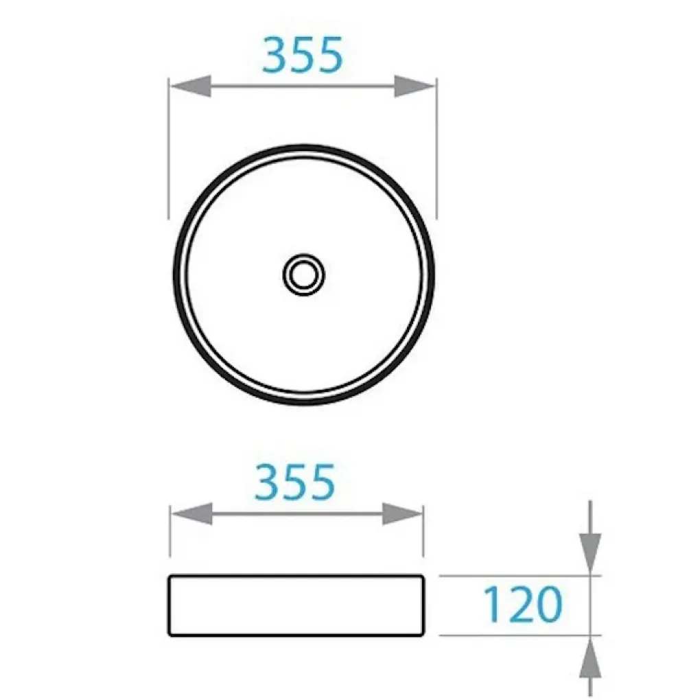 Раковина накладная Koller Pool Round Arc 355x355x120 мм белый (1823010112)- Фото 3